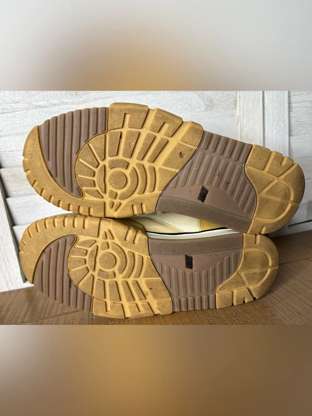 Nike Air Trainer 1 Coconut Milk Team Gold Suede Mid Sneakers DV7201-100 Size 5